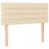 Cama box spring con colchón tela color crema 90x190