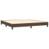 Cama box spring con colchón tela marrón oscuro 200x200