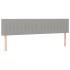 Cama box spring con colchón tela gris claro 200x200