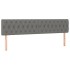 Cama box spring con colchón tela gris oscuro 200x200