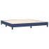 Cama box spring con colchón tela azul 200x200