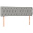 Cama box spring con colchón tela gris claro 140x190