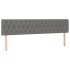 Cama box spring con colchón tela gris oscuro 180x200