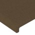 Cama sin colchón de tela marrón oscuro 180x200