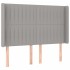 Cabecero con LED de tela gris claro 147x16x118/128