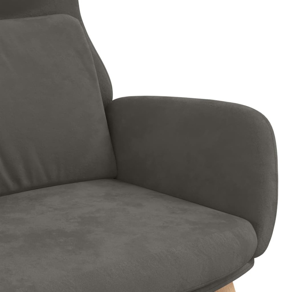 Sillón de relax de terciopelo gris