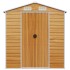 Caseta de jardín acero galvanizado marrón claro 191x130x198