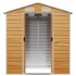 Caseta de jardín acero galvanizado marrón claro 191x130x198