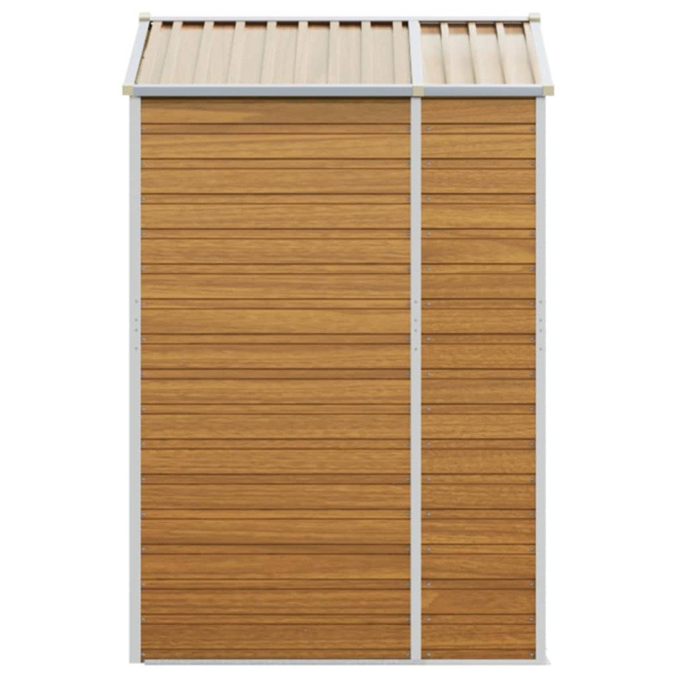 Caseta de jardín acero galvanizado marrón claro 191x130x198