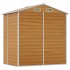Caseta de jardín acero galvanizado marrón claro 191x130x198