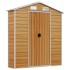 Caseta de jardín acero galvanizado marrón claro 191x130x198