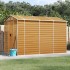 Caseta de jardín acero galvanizado marrón claro 191x300x198