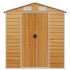Caseta de jardín acero galvanizado marrón claro 191x300x198
