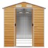 Caseta de jardín acero galvanizado marrón claro 191x300x198