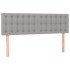 Cama box spring con colchón tela gris claro 140x200