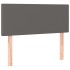 Cama box spring con colchón cuero sintético gris 80x200