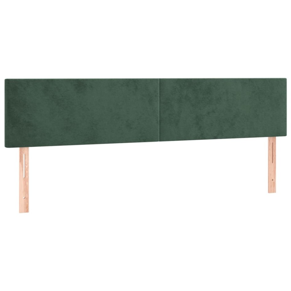 Cama box spring con colchón terciopelo verde oscuro 180x200