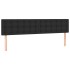 Cama box spring con colchón cuero sintético negro 200x200