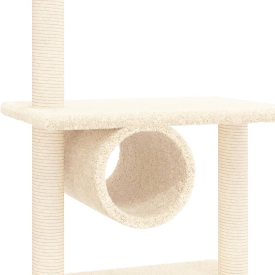 Rascador para gatos con postes de sisal color crema 279