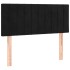 Cama box spring con colchón terciopelo negro 90x200
