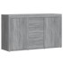 Aparador de madera contrachapada gris Sonoma 120x36x69