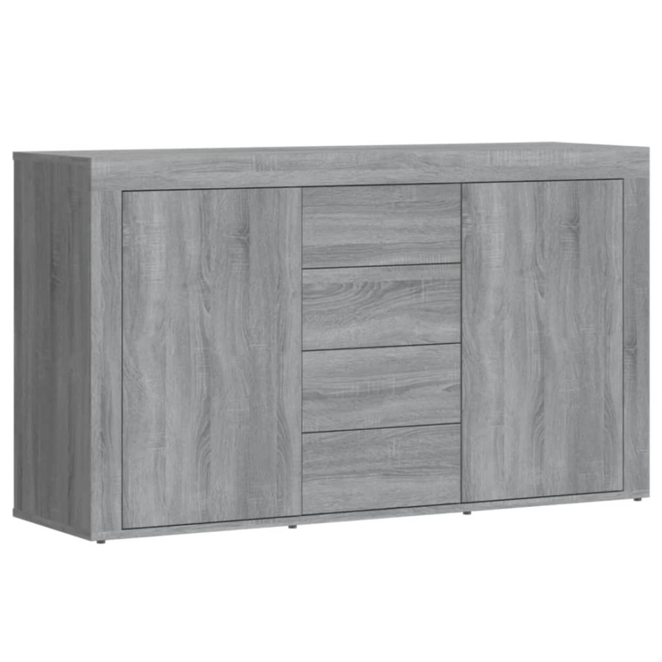 Aparador de madera contrachapada gris Sonoma 120x36x69