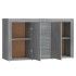 Aparador de madera contrachapada gris Sonoma 120x36x69