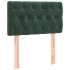 Cama box spring con colchón terciopelo verde oscuro 80x200