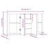 Aparador de madera contrachapada gris Sonoma 120x36x69