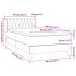 Cama box spring con colchón terciopelo azul oscuro 90x190