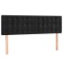 Cama box spring con colchón terciopelo negro 140x190