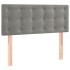 Cama box spring con colchón terciopelo gris claro 100x200