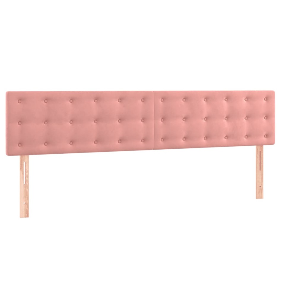 Cama box spring con colchón terciopelo rosa 200x200