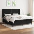 Cama box spring con colchón tela negro 160x200
