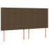 Cama box spring con colchón tela marrón oscuro 160x200