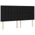 Cama box spring con colchón tela negro 160x200