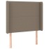 Cama box spring con colchón tela gris taupe 80x200