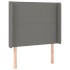 Cama box spring con colchón tela gris oscuro 100x200
