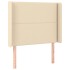 Cama box spring con colchón tela color crema 90x190