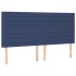 Cama box spring con colchón tela azul 160x200