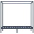 Estructura de cama con dosel madera maciza pino gris 90x200