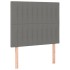 Cama box spring con colchón tela gris oscuro 90x190
