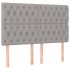 Cama box spring con colchón tela gris claro 140x200