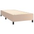 Cama box spring con colchón cuero sintético capuchino 80x200