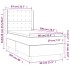 Cama box spring con colchón cuero sintético capuchino 80x200