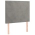 Cama box spring con colchón terciopelo gris claro 90x190