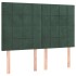 Cama box spring con colchón terciopelo verde oscuro 140x190