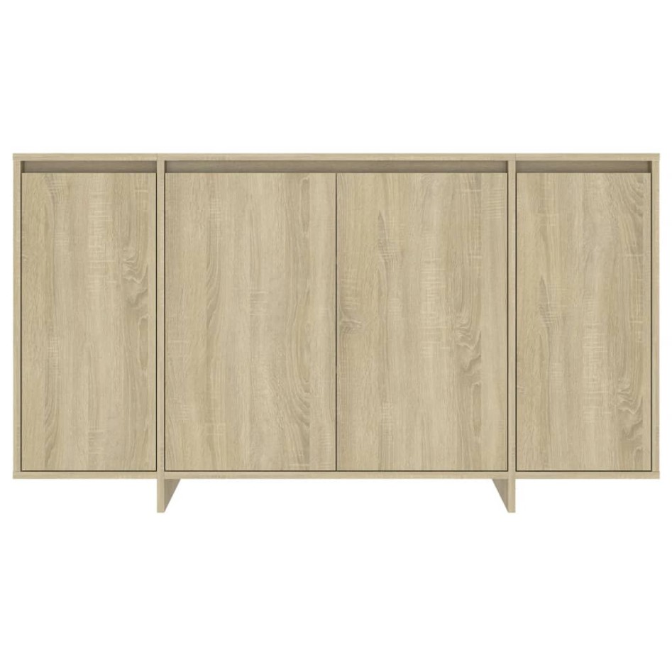 Aparador de madera contrachapada roble Sonoma 135x41x75