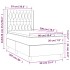 Cama box spring con colchón terciopelo negro 90x200