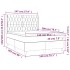 Cama box spring con colchón terciopelo rosa 140x200